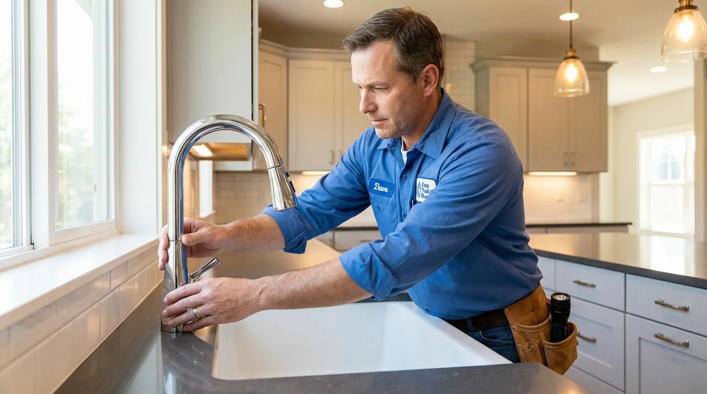 Kitchen faucet installation by Johns Plumbing LLC in Holland